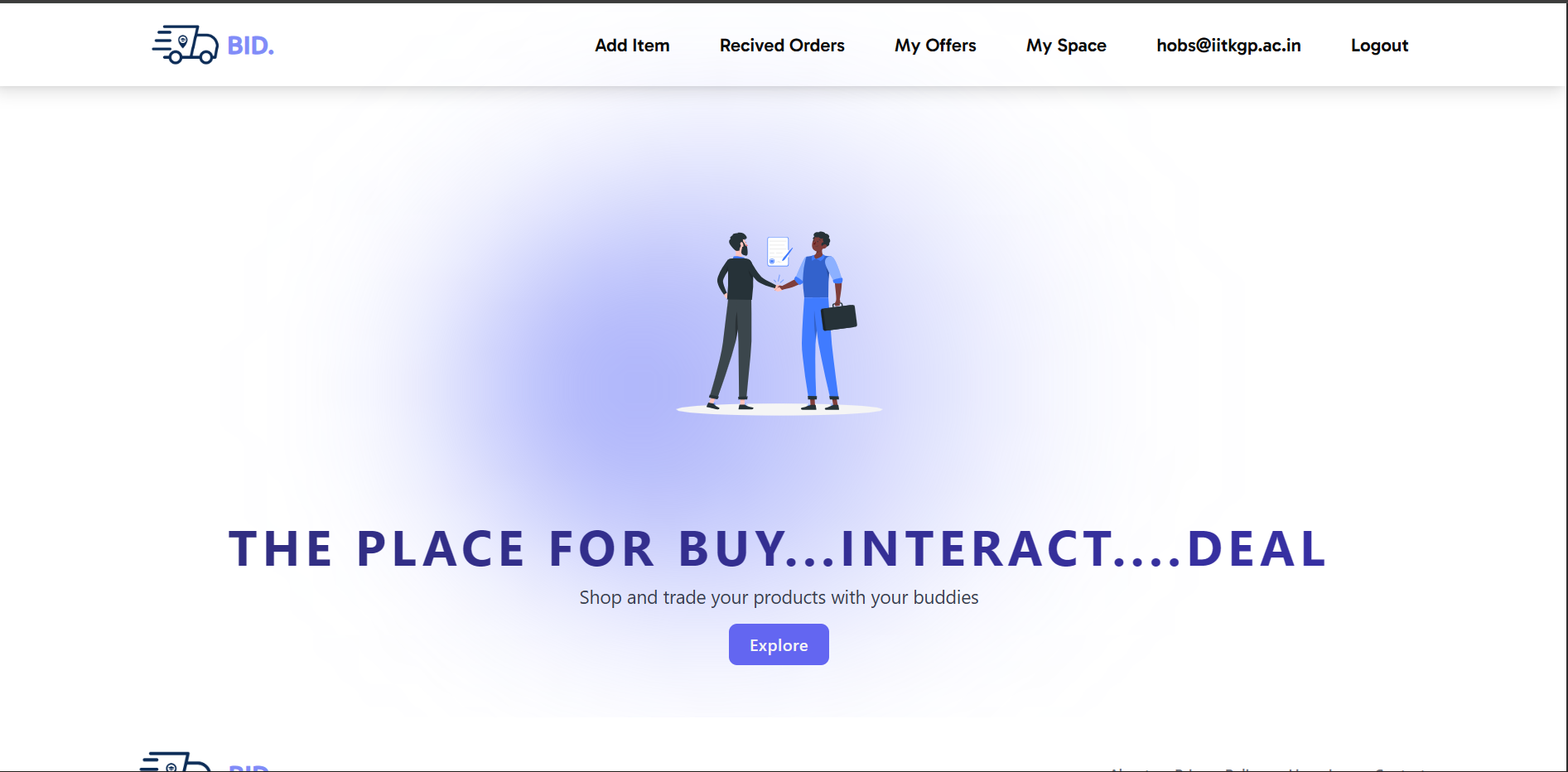 BID (Buy–Interact–Deal) - Application Screenshot